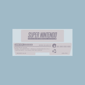 SNES Style Game Boy Advance Back Sticker Label Set