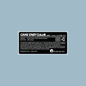 Game Enby Color Light Back Sticker Label