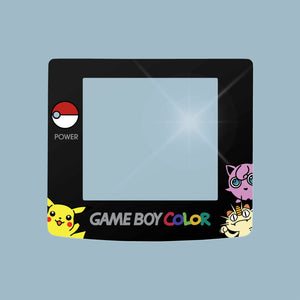Glass Game Boy Color Pokemon (Pikachu, Jigglypuff & Meowth) Screen Lens