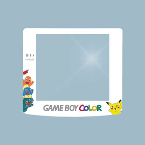 Glass Game Boy Color Pokemon (Charmander, Squirtle, Bulbasaur & Pikachu) Screen Lens