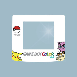 Glass Game Boy Color Pokemon (Pikachu, Jigglypuff & Meowth) Screen Lens